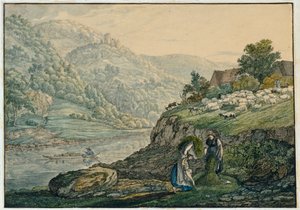 Stolzeneck ved Neckar (blad 19 fra skitsebogen om Neckar-området)