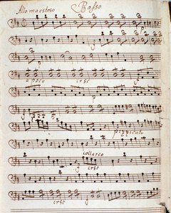 Side med partitur af Koncert i D-dur af Karl Philipp Stamitz af Carl Philipp Stamitz