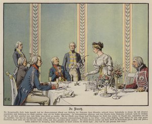 Hos Paretz (farve litho) af Carl Röchling