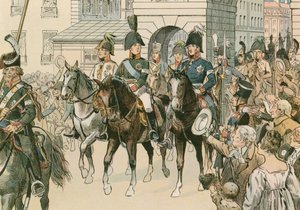 De allierede monarker indtog i Paris i 1815 af Carl Rohling
