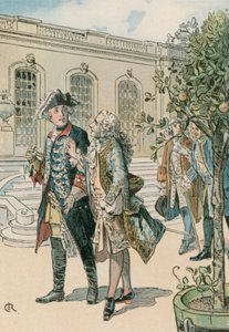 Frederik den Store (1712-1786) i samtale med den franske filosof Voltaire (1694-1778) af Carl Rohling