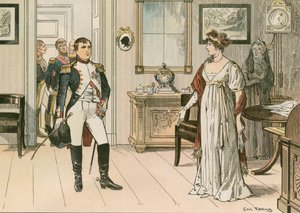 Dronning Louise af Preussen (1776-1810) og Napoleon I (1769-1821) i Tilsit i 1807 under underskrivelsen af den anden Tilsit-traktat