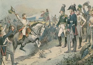De tre allierede herskere i slaget ved Leipzig i 1813. af Carl Rohling