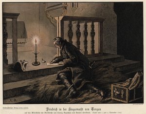 Frederik den Store af Preussen om natten for sejren i slaget ved Torgau