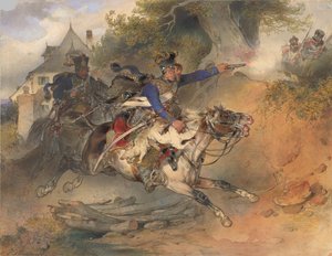 Den fouragerende husar, 1840
