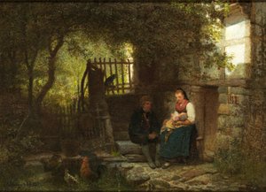 Carl Schlesinger foran huset af Carl Schlesinger