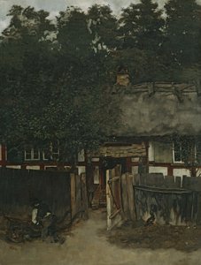 Bondegård i Ferch am Schwielowsee af Carl Schuch