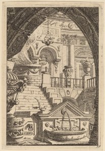 Fantasi om et antikt tempel af Carl Schütz