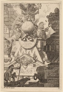 Fantasi om et antikt trofæ til Augustus af Carl Schütz