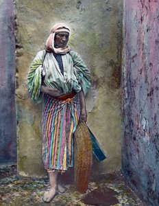 Marokko, marokkansk kvinde, billeddato: ca. 1910. Carl Simon-arkivet