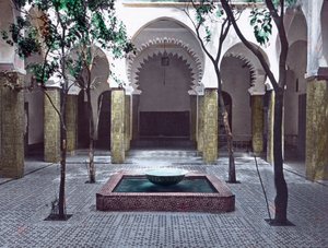 Nordmarokko, Tanger, ambassadens gårdsplads, billeddato: ca. 1910. Carl Simons arkiv af Carl Simon
