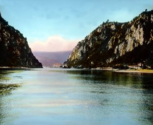 Rumænien, Jernporten, en slugt på Donau-floden, billeddato: ca. 1920. Carl Simons arkiv af Carl Simon
