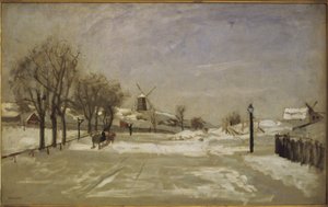 Vinter. Udsigt over Eriksberg, Stockholm, ca. 1880 af Carl Skånberg