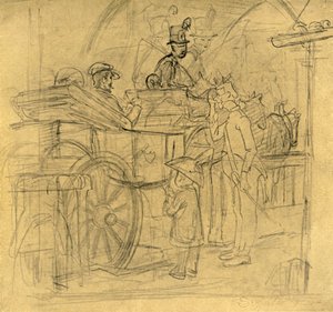 På rejse, midten af ​​slutningen af ​​det 19. århundrede, c1924. af Carl Spitzweg
