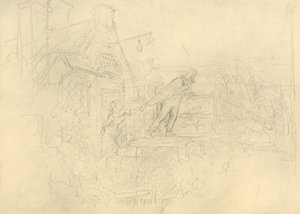 Der Zechpreller, midten af slutningen af det 19. århundrede, c1924. af Carl Spitzweg