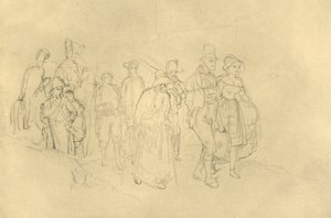 Indbragte sigøjnere, midten af ​​slutningen af ​​det 19. århundrede, c1924. af Carl Spitzweg