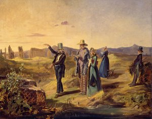 Englændere i Campagna, ca 1835. af Carl Spitzweg