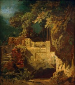 Violinist eremit i Felsenklause af Carl Spitzweg