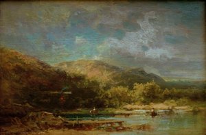 Sommerhus ved søen med tal af Carl Spitzweg