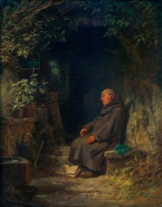 Sovende gammel eremit af Carl Spitzweg