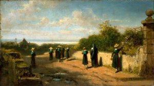 Pigers kostskole til en tur af Carl Spitzweg