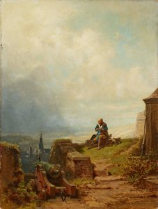 Veteranen, ca. 1870. af Carl Spitzweg