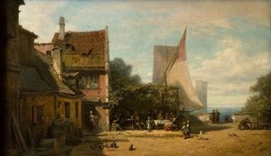 Kro ved søen af Carl Spitzweg