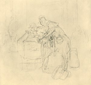 Zollvisitation II, midten af slutningen af det 19. århundrede, c1924. af Carl Spitzweg