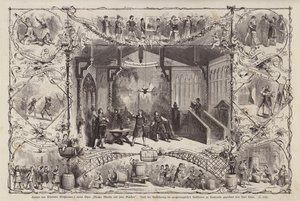 Scener fra den tyske komponist Wendelin Weissheimers opera Meister Martin und Seine Gesellen (Master Martin and His Companions), opført på Grossherzoglichen Hoftheater, Karlsruhe, Tyskland (gravering) af Carl Thiel