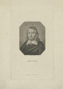 Portræt af digteren John Milton 1608-1674, ca 1818-1821.