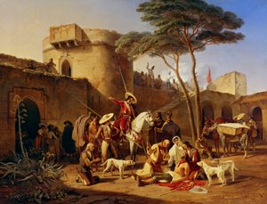 Spansk guerilla i et fort af Carl Wilhelm Freiherr von Heideck