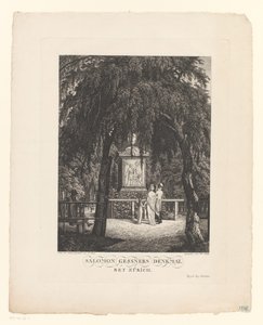 Monument til Salomon Gessner nær Zürich Salomon Gessners monument nær Zürich (titel på objekt) af Carl Wilhelm Kolbe (I)