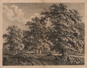 Landskab og Tre Figurer. af Carl Wilhelm Kolbe I