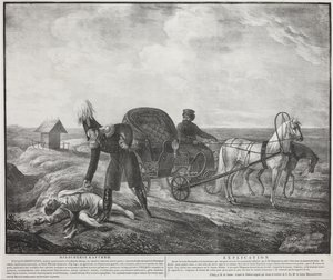 Kejser Alexander I hjælper en trængende person, 1820. af Carl von Hampeln