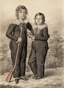 Portræt af Alexander og Alexei Dondukov-Korsakov, slutningen af 1820