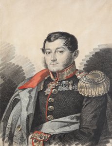 Portræt af Pyotr Nikolaevich Yermolov 1787-1844, 1820