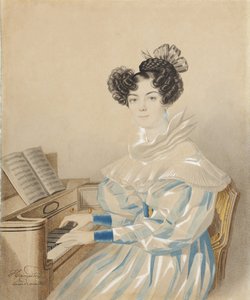 Portræt af Tatiana Petrovna Lvova 1789-1848, født Poltoratskaya, 1820