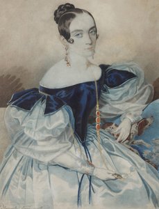 Portræt af en dame med en Lorgnette, 1830