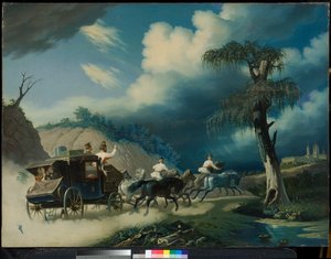 Trojka under et tordenvejr, 1830