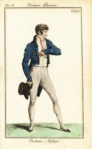 Fransk dandy i afslappet outfit, Paris