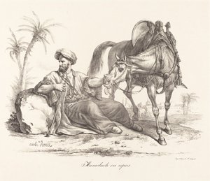En Mameluck hviler af Carle Vernet