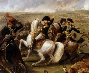 Kejser Napoleon I (1769-1821) ved slaget ved Wagram den 5/07/1809 detalje af maleriet af Antoine Carle Vernet (1758-1836) Boissy saint Leger fra det 19. århundrede, Chateau de Grosbois