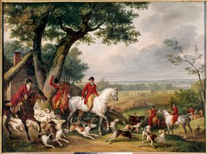 Jagt i skoven Fontainebleau Maleri af Antoine Vernet dit Carle (1758-1836) 1824 Gien. Jagtmuseum - Jagt i skoven Fontainebleau. Maleri af Antoine Vernet kaldet Carle (1758-1836) 1824. Jagtmuseet, Gien-slottet, Frankrig