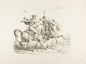 Hussard dræber en kosak med en sabel af Carle Vernet