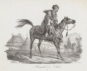 Stor suite af heste: Mounted Mamelucke, ca. 1818. af Carle Vernet