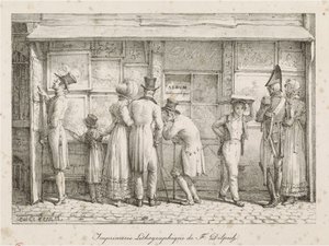 Litografisk trykkeri af F. Delpech af Carle Vernet
