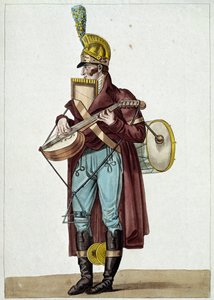Monsieur Ut la si, orkester for borgerlige teatre (gademusiker) (Illustration af Carle Vernet