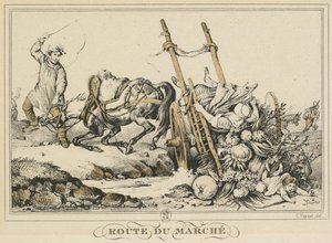 Scener i dagligdagen, veje og stier: Vejen til markedet af Carle Vernet