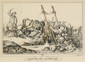 Scenes of Daily Life, Roads and Paths: Road to Market, 1819. af Carle Vernet