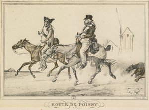 Scener i dagligdagen, veje og stier: Road to Poissy af Carle Vernet